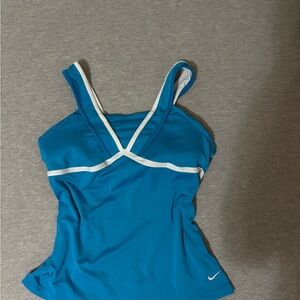 Nike Teal and White Sports Tank